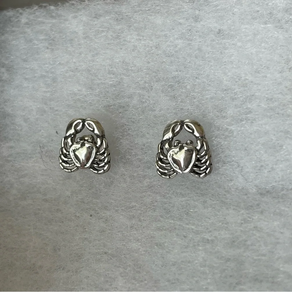 Sterling Silver Crab Post Earrings
